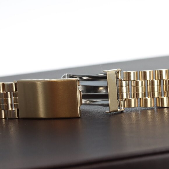 Hadley-Roma 20mm Curved Yellow Gold Plated Men's Watch Bracelet/Band, STR402YC - Picture 3 of 3